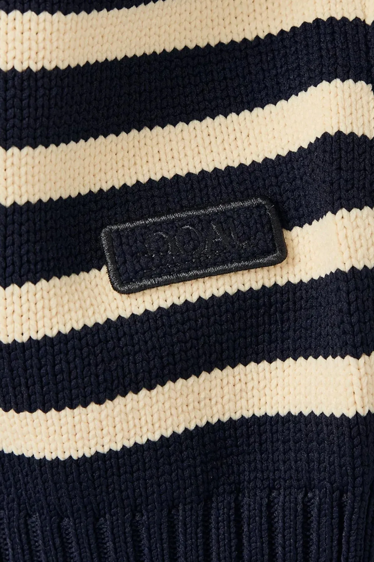 Mock Neck Stripe Sweater - Navy sold by Canoe Club product image thumbnail 2