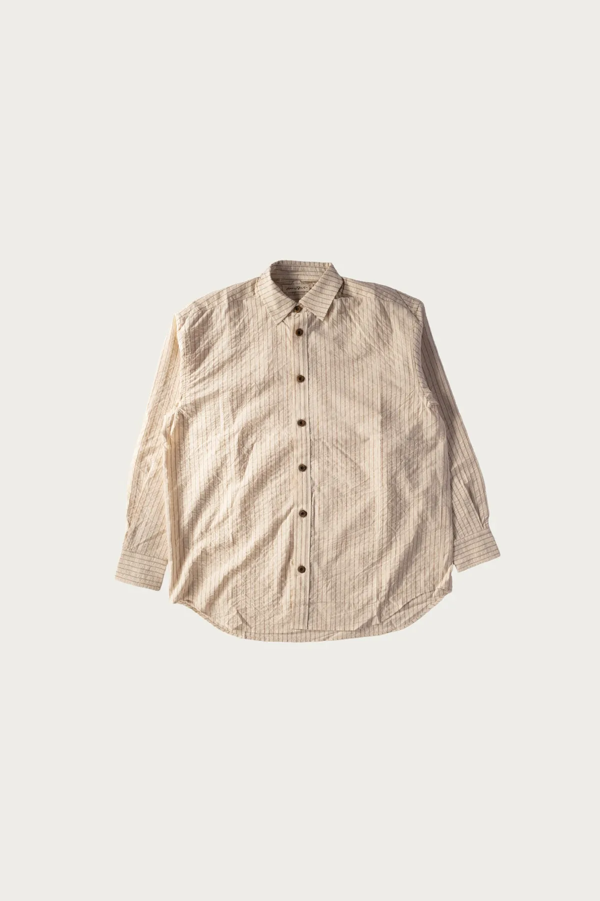 Grandpa Shirt - Natural/Brown Striped sold by Canoe Club
