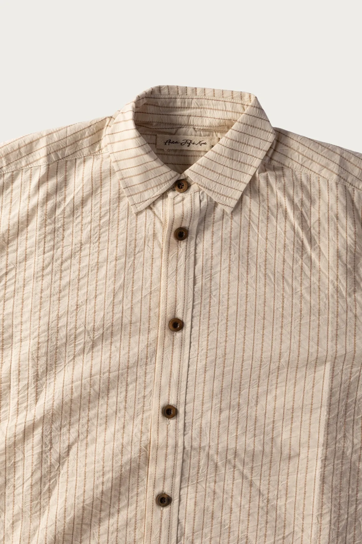Grandpa Shirt - Natural/Brown Striped sold by Canoe Club product image thumbnail 2
