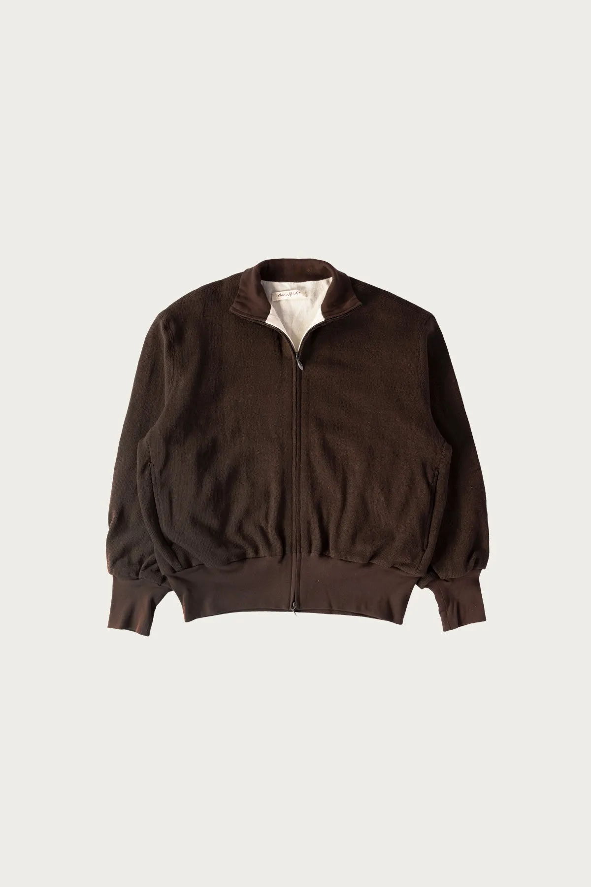 Drivers Knit Blouson - Deep Brown sold by Canoe Club
