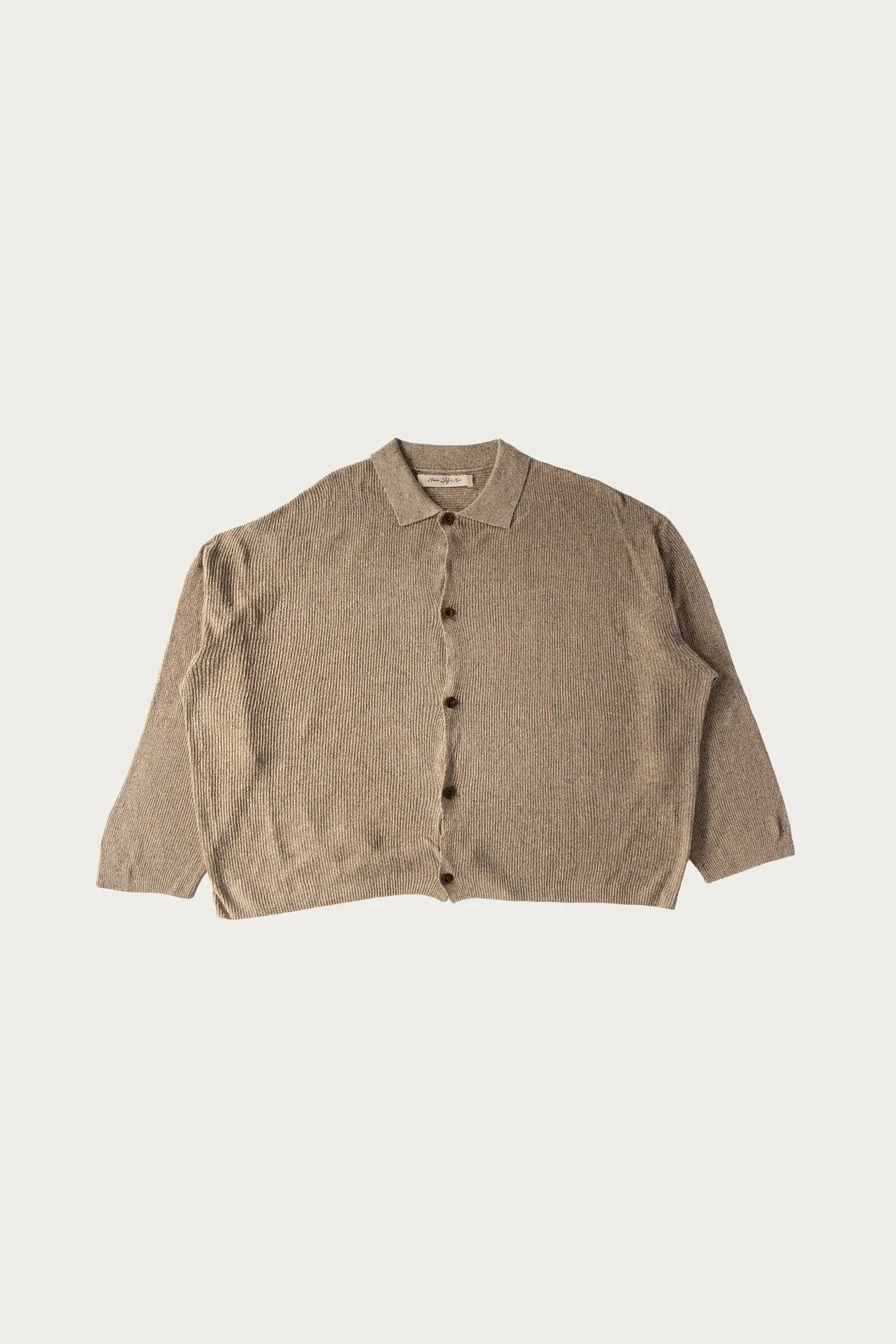 Knit Boxy Shirt - Natural Mix sold by Canoe Club