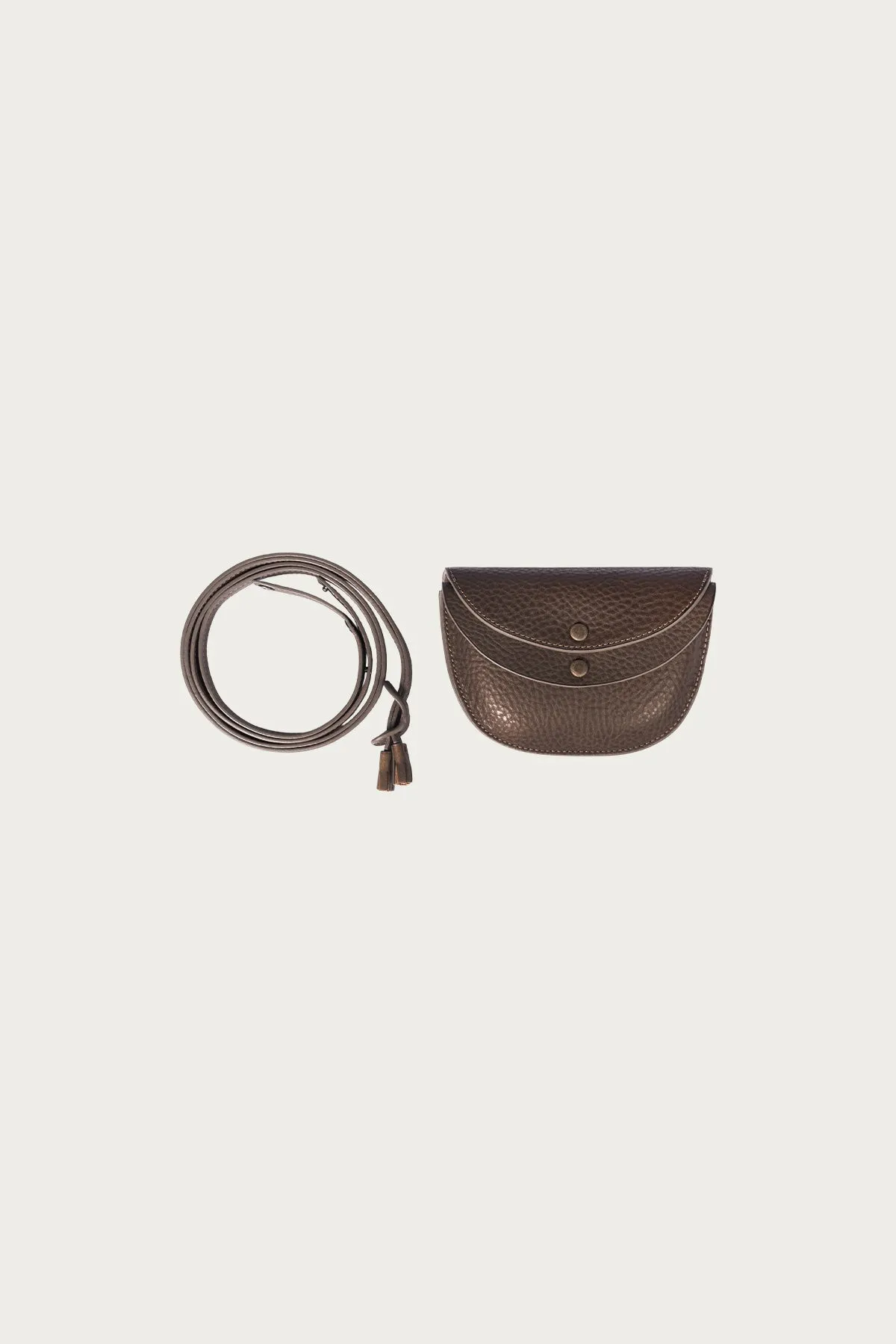 Lady White Co. x Kaptain Sunshine Leather Pouch - Brown Pebble sold by Canoe Club