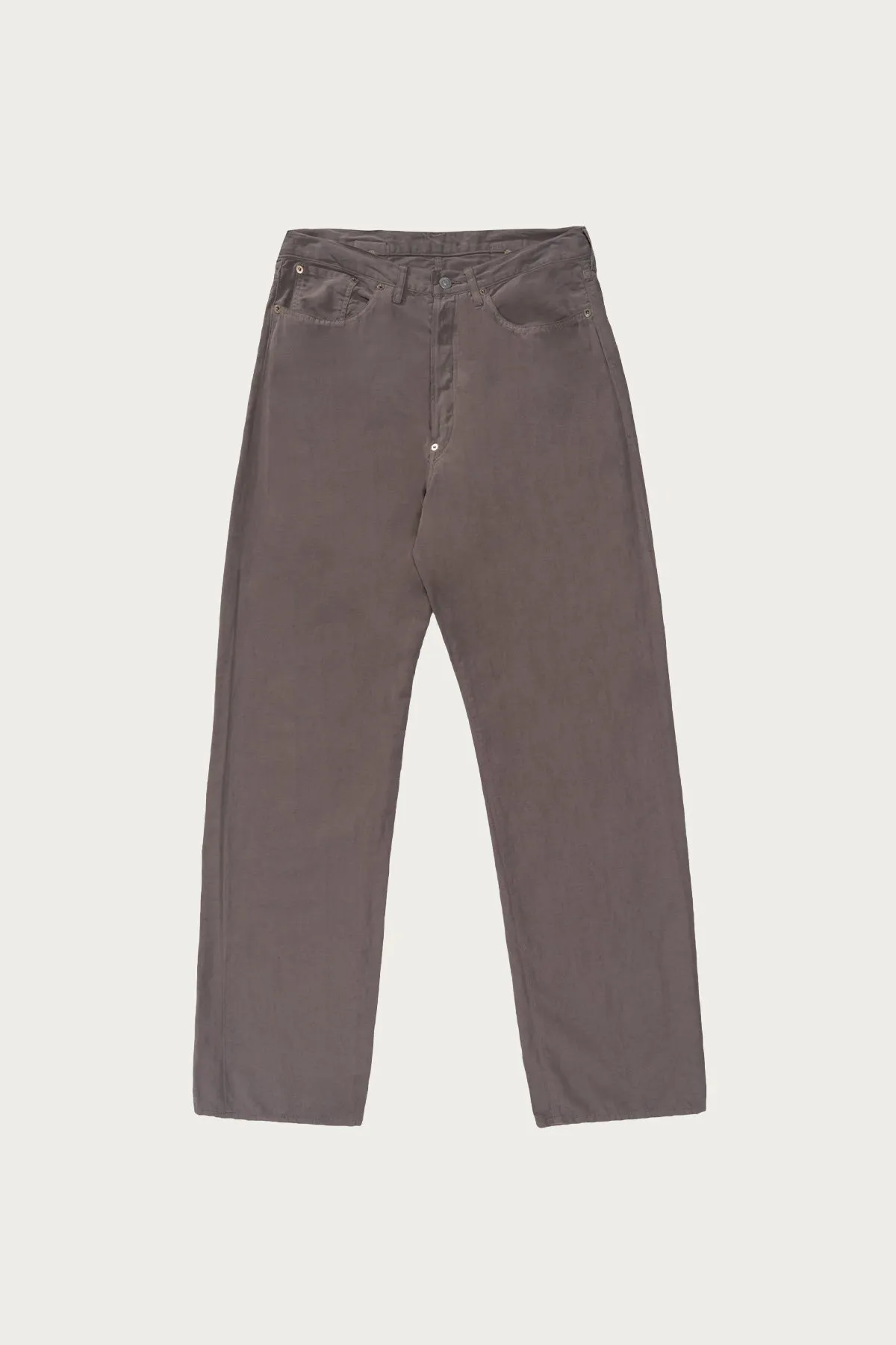 Lady White Co. x Kaptain Sunshine Cotton/Linen Trousers - Dust Grey sold by Canoe Club