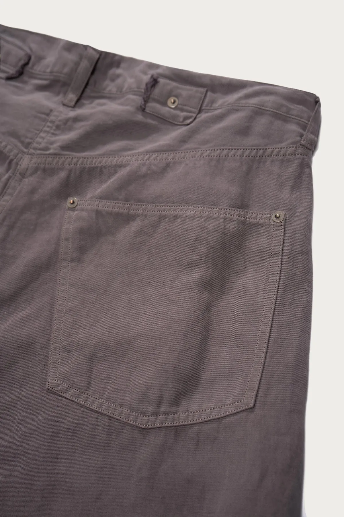 Lady White Co. x Kaptain Sunshine Cotton/Linen Trousers - Dust Grey sold by Canoe Club product image thumbnail 4