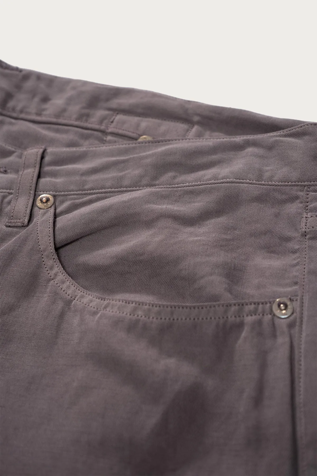 Lady White Co. x Kaptain Sunshine Cotton/Linen Trousers - Dust Grey sold by Canoe Club product image thumbnail 3
