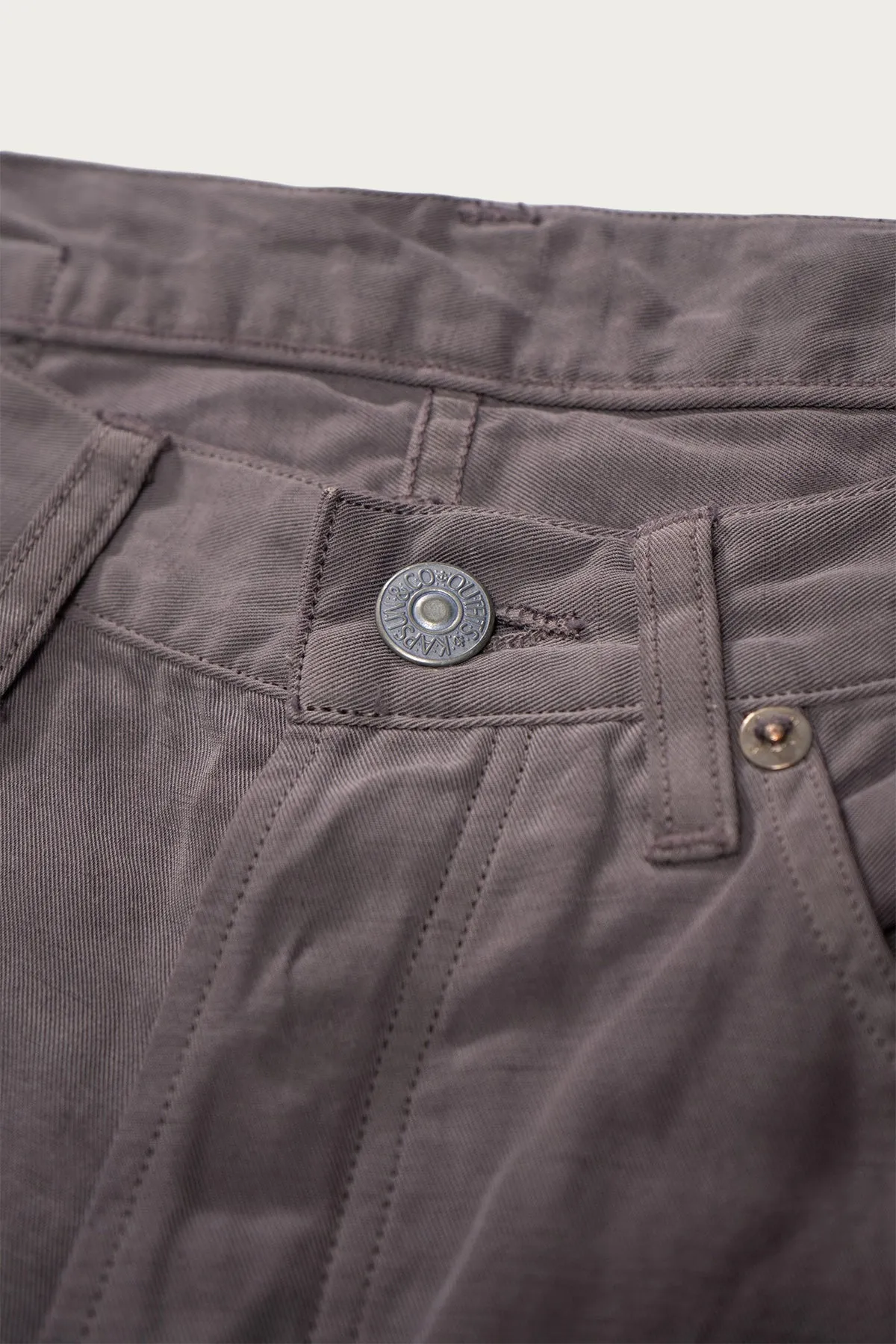 Lady White Co. x Kaptain Sunshine Cotton/Linen Trousers - Dust Grey sold by Canoe Club product image thumbnail 2