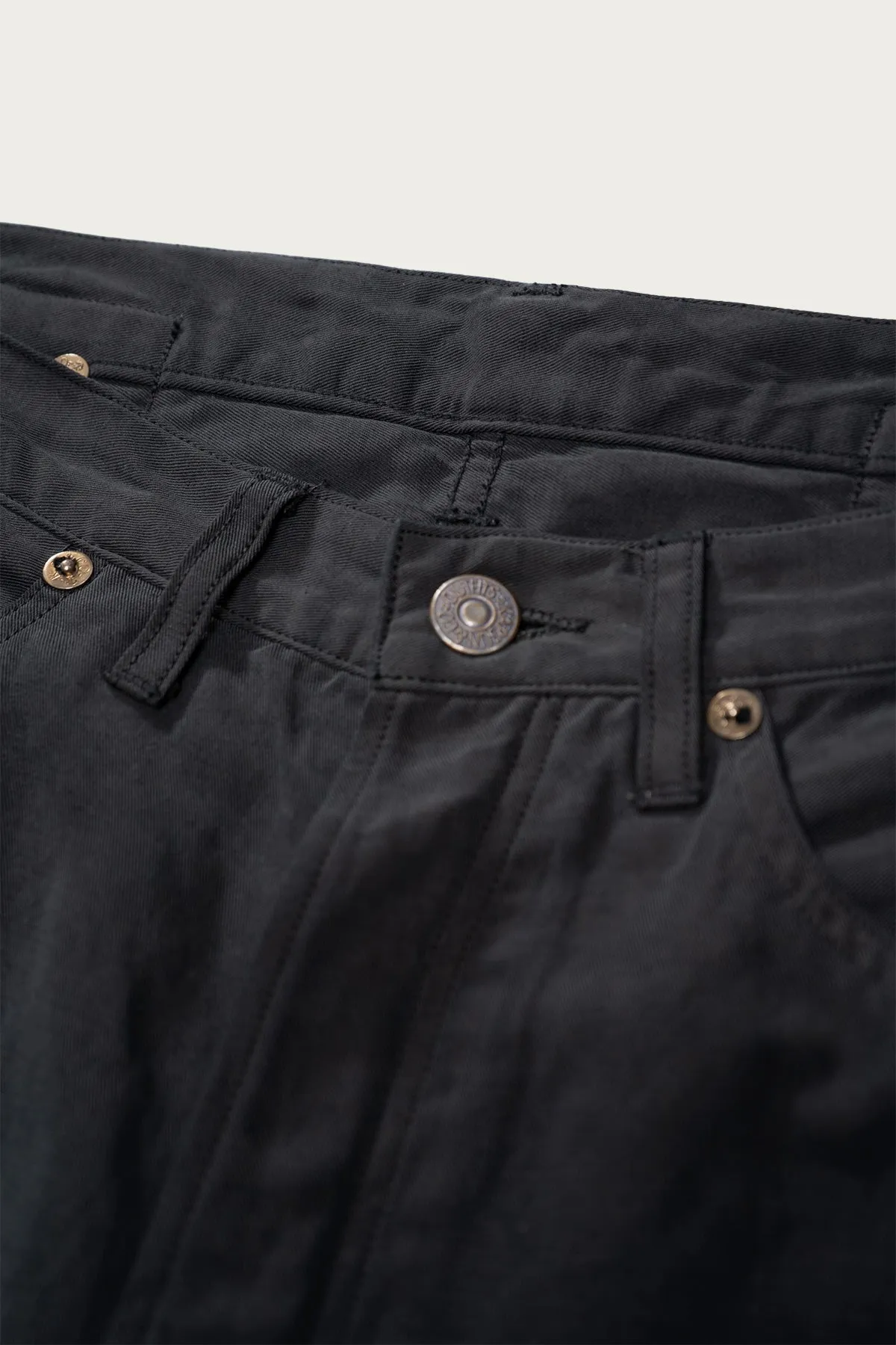 Lady White Co. x Kaptain Sunshine Cotton/Linen Trousers - Charcoal sold by Canoe Club product image thumbnail 2