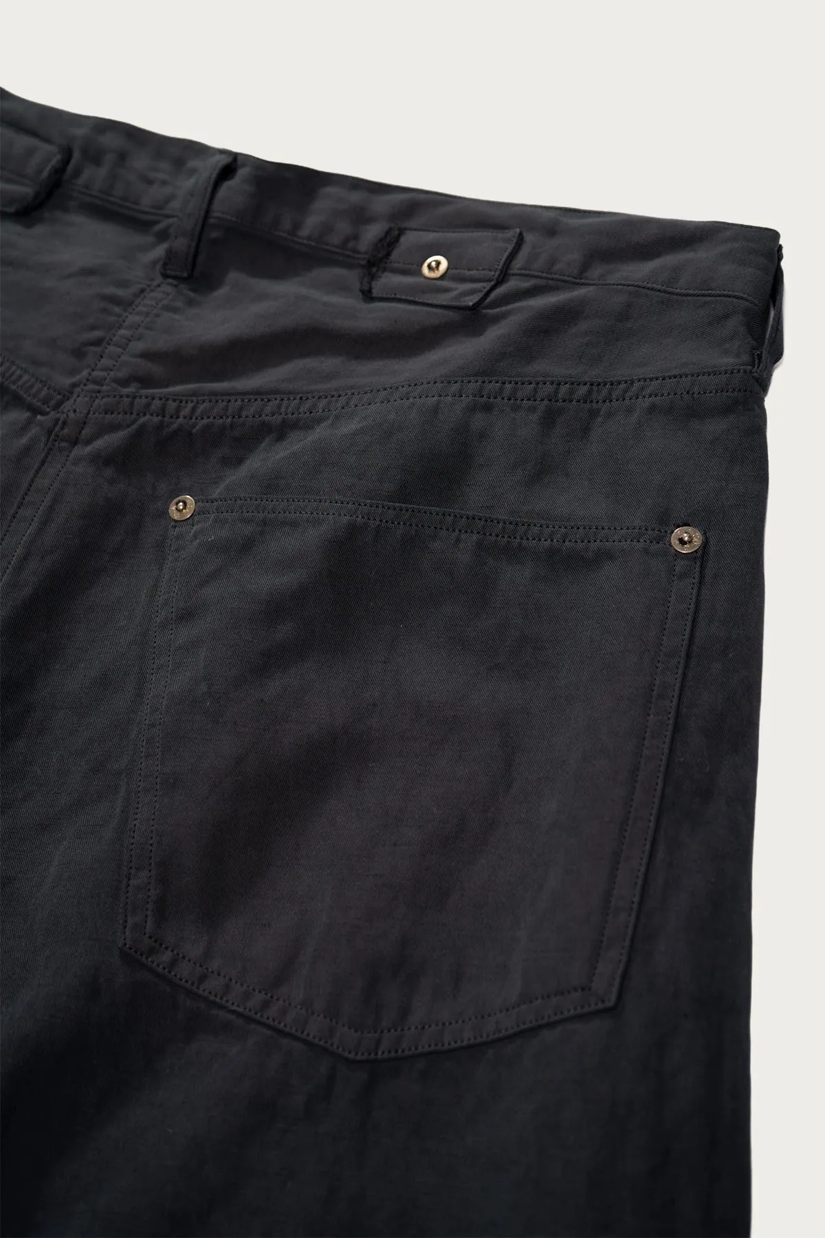 Lady White Co. x Kaptain Sunshine Cotton/Linen Trousers - Charcoal sold by Canoe Club product image thumbnail 4