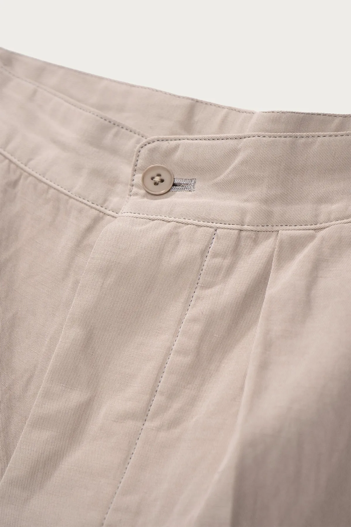 Lady White Co. x Kaptain Sunshine Cotton/Linen Shorts - Taupe sold by Canoe Club product image thumbnail 2
