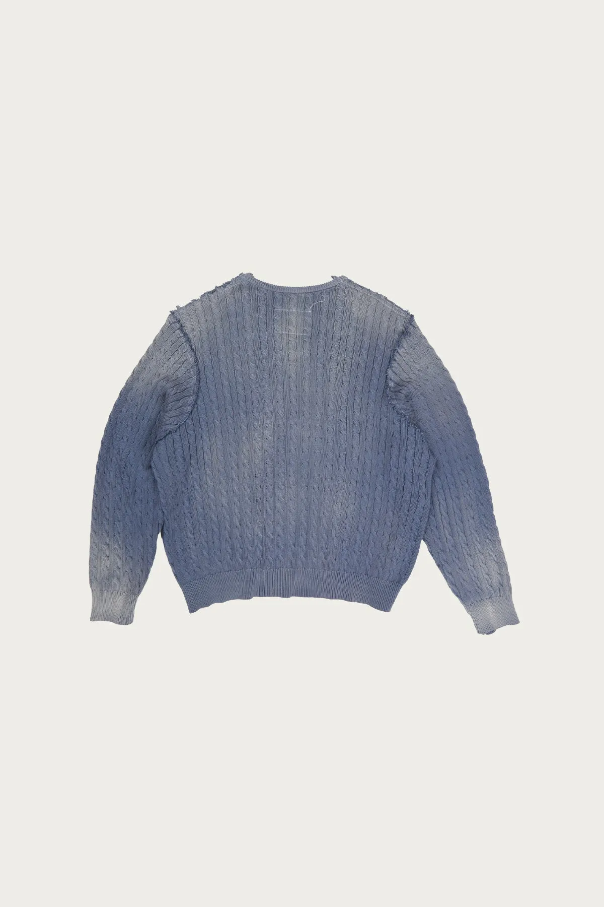Frankenstein Cable V-Neck - Petrol sold by Canoe Club product image thumbnail 2