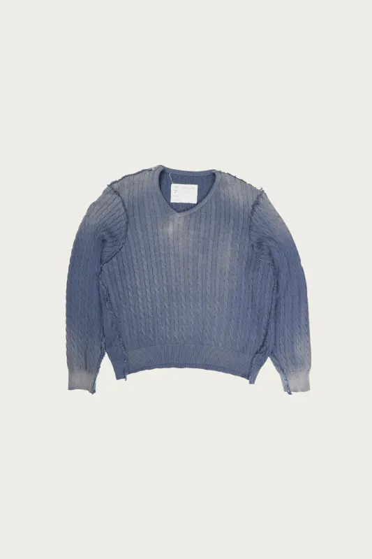 Frankenstein Cable V-Neck - Petrol made by Camiel Fortgens