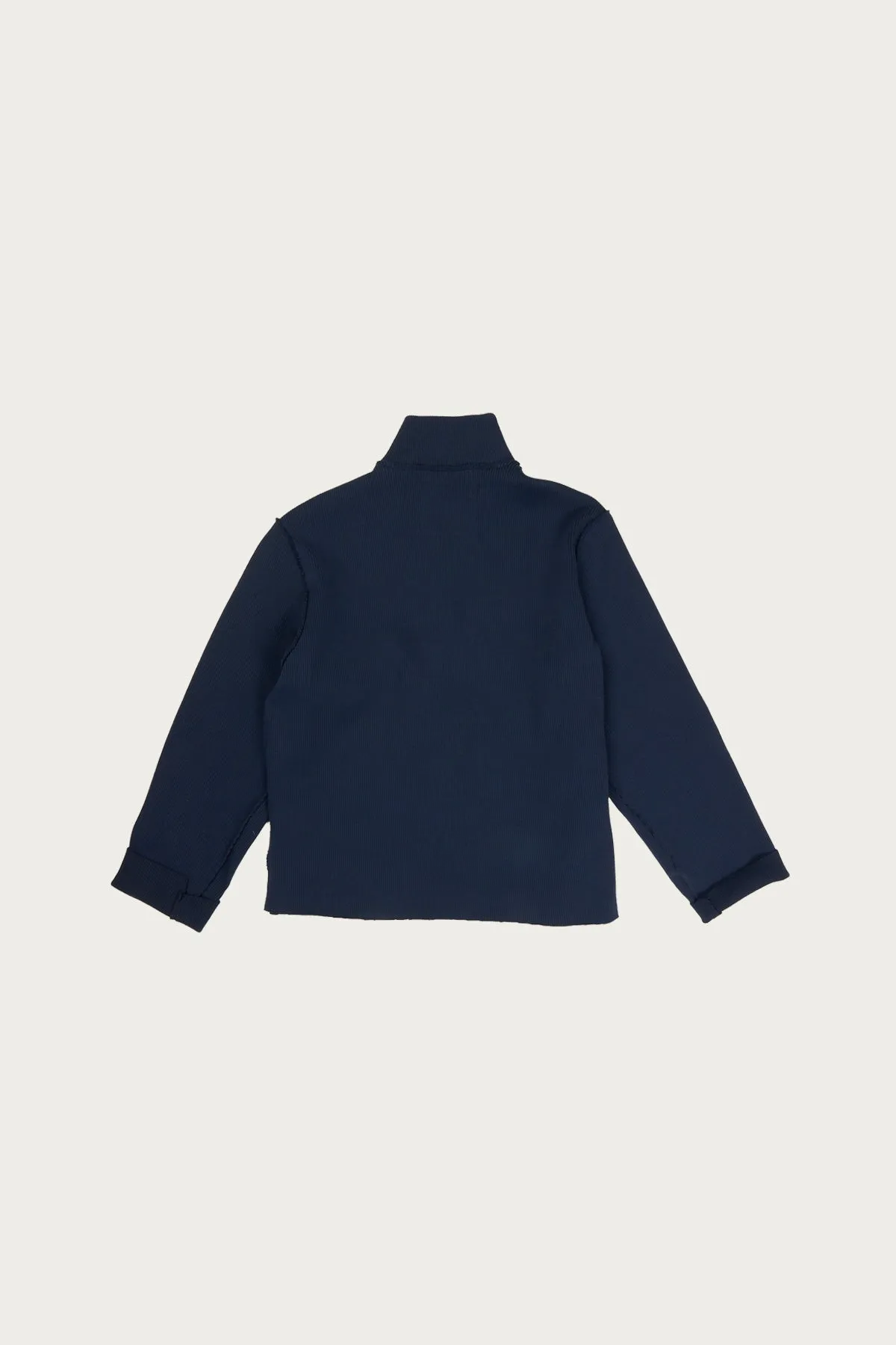 Zip Up Knit - Navy Heavy Rib Knit sold by Canoe Club product image thumbnail 2