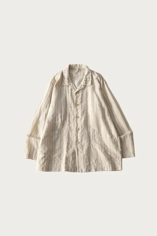 Linen Natural Stripe Jacket - Stripe made by Confect by Nestrobe