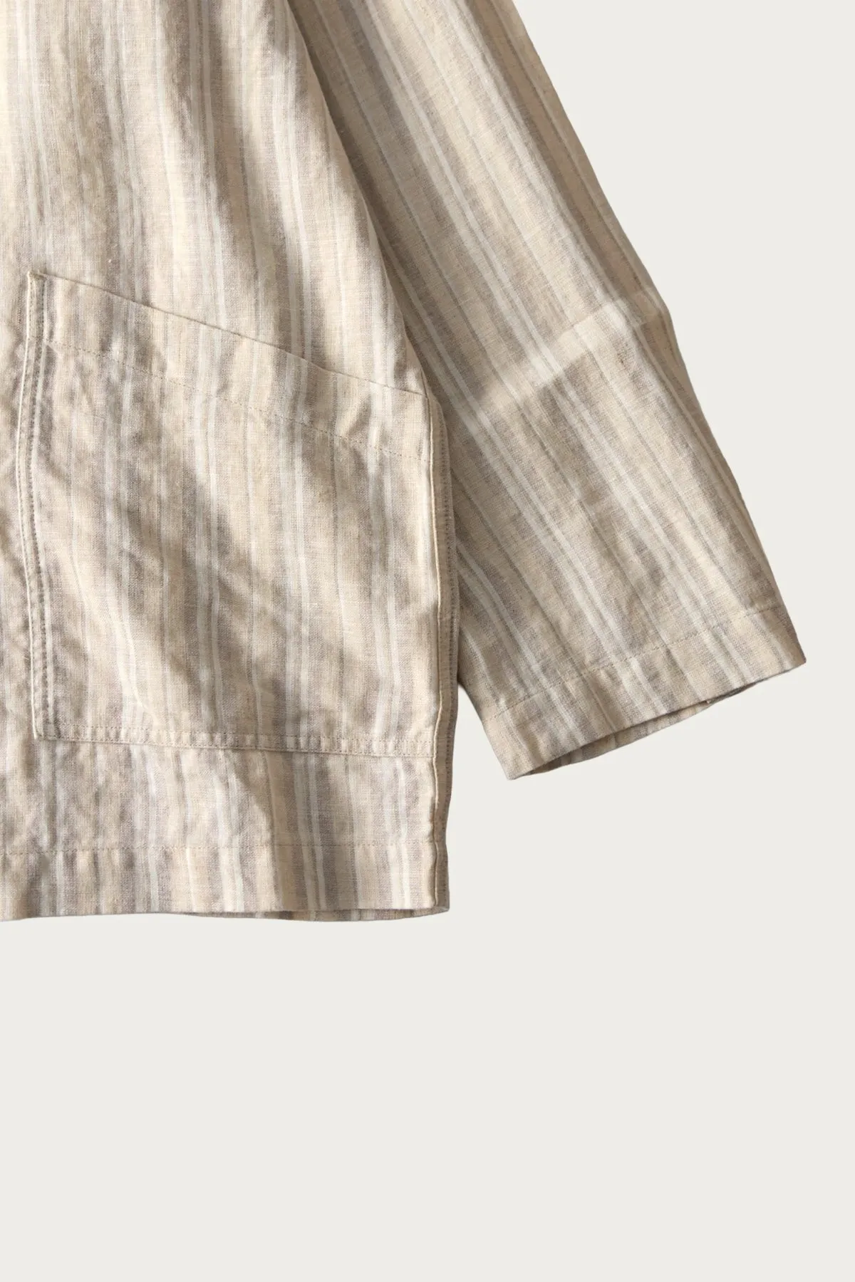 Linen Natural Stripe Jacket - Stripe sold by Canoe Club product image thumbnail 4