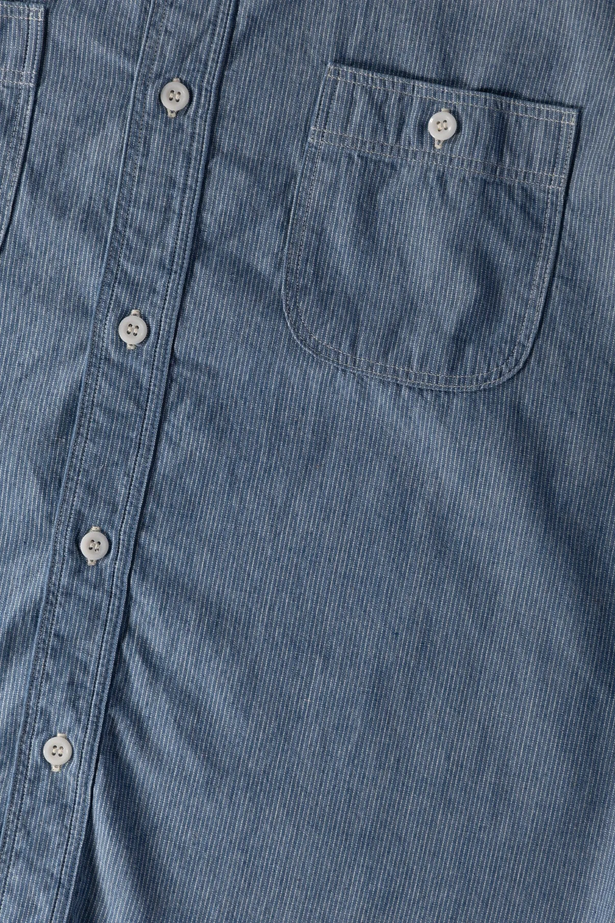 Relax Fit Stripe Chambray Work Shirt - Hickory sold by Canoe Club product image thumbnail 3