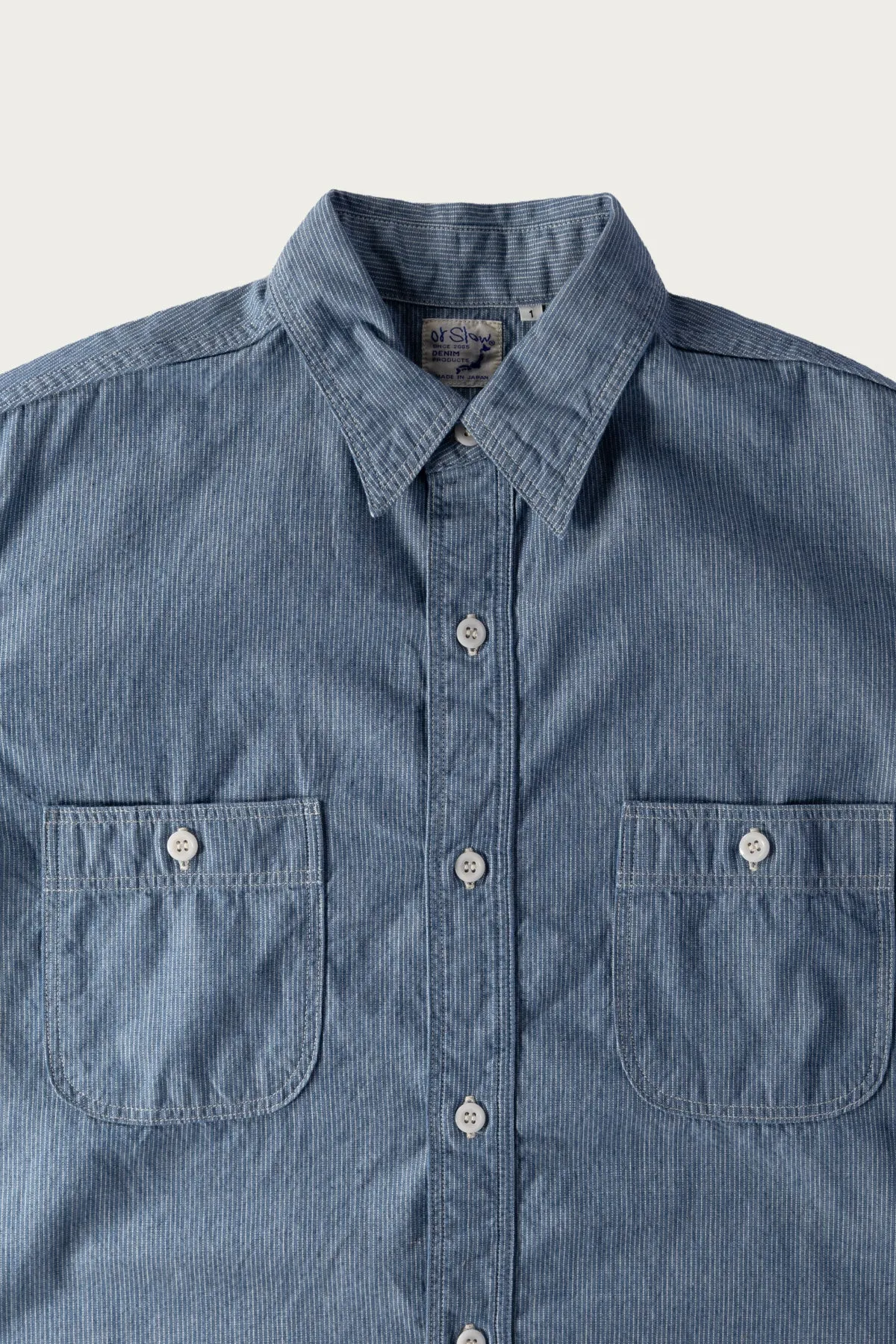Relax Fit Stripe Chambray Work Shirt - Hickory sold by Canoe Club product image thumbnail 2