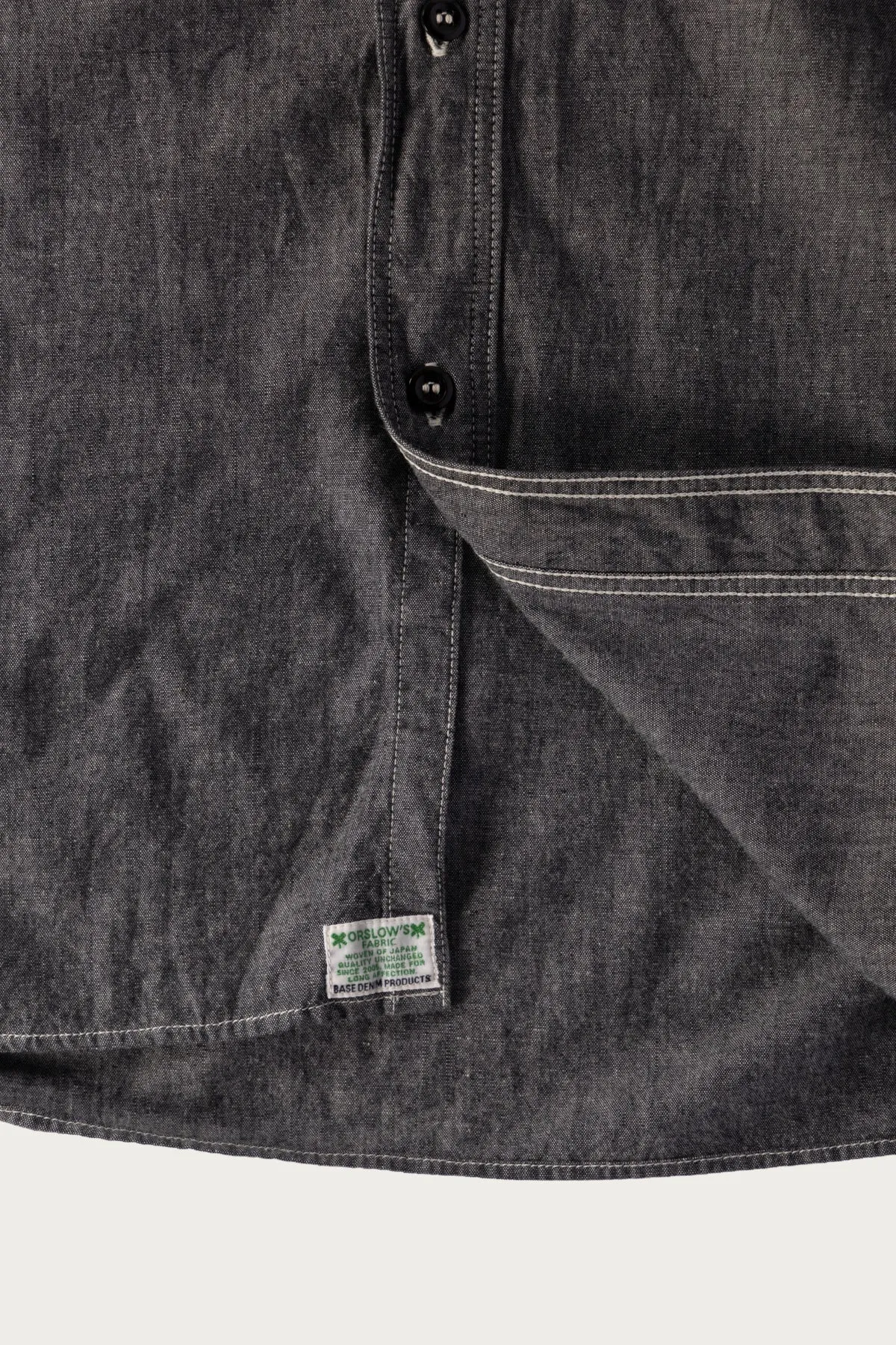 Relax Fit Stripe Chambray Work Shirt - Black sold by Canoe Club product image thumbnail 3