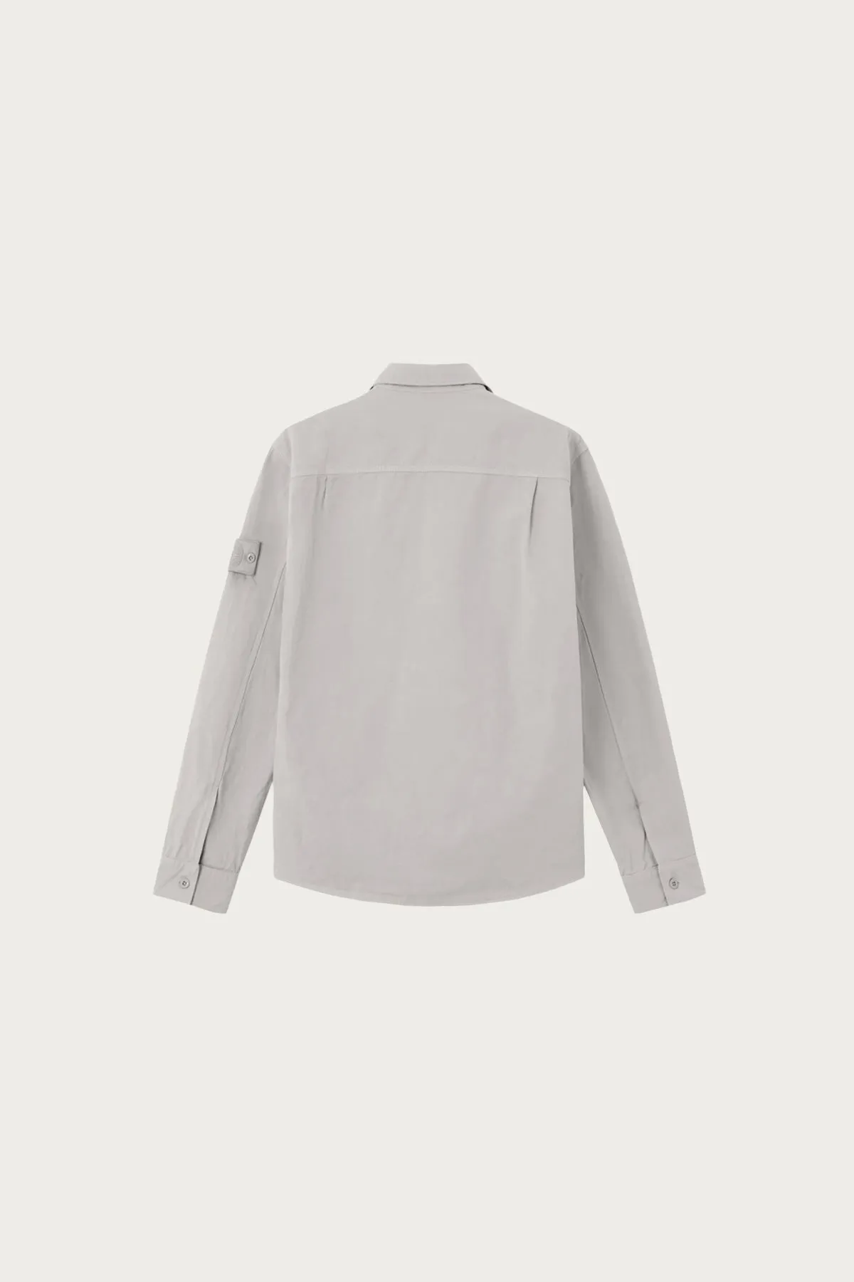 Cotton Linen Canvas Overshirt - Dust Grey sold by Canoe Club product image thumbnail 2