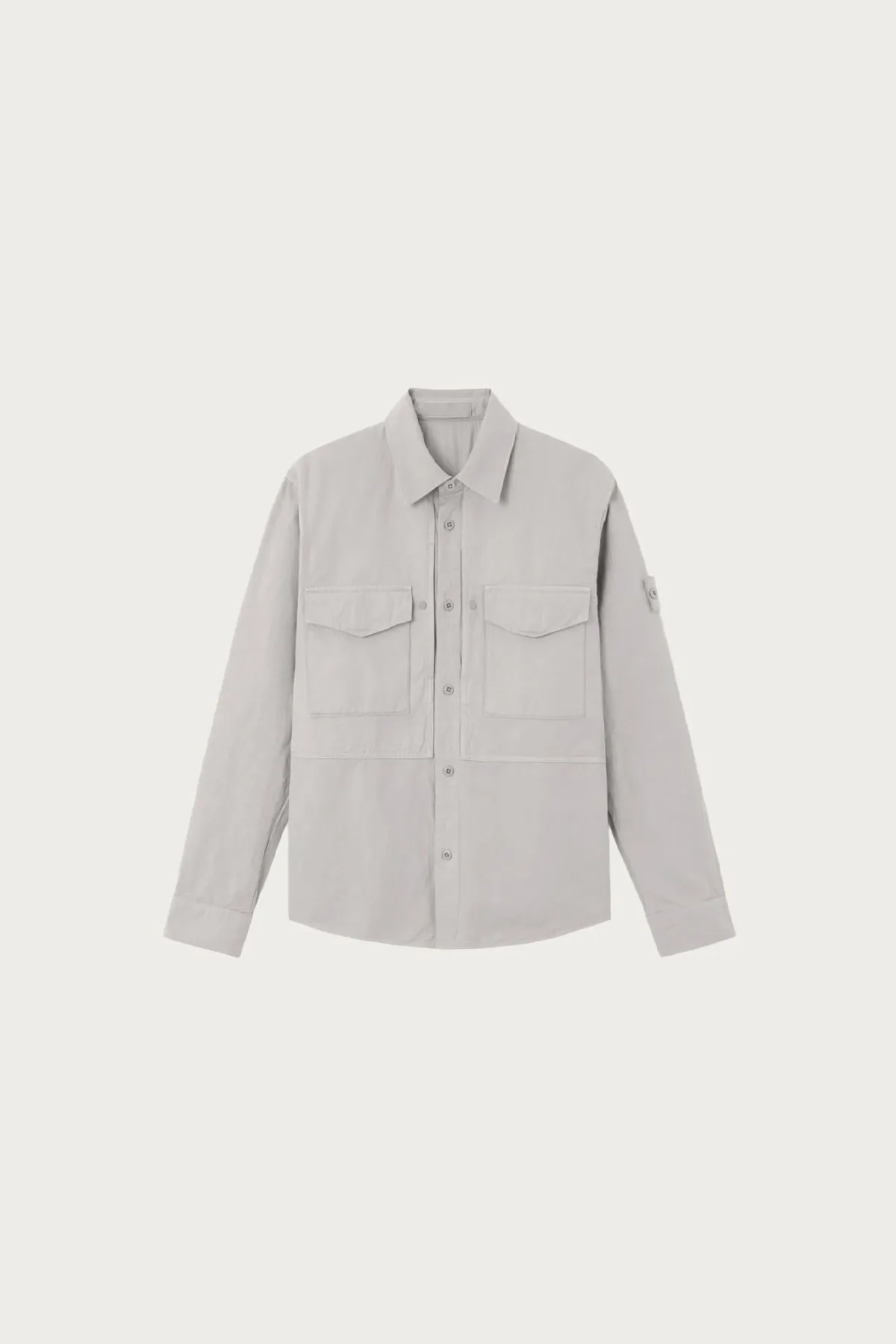 Cotton Linen Canvas Overshirt - Dust Grey sold by Canoe Club