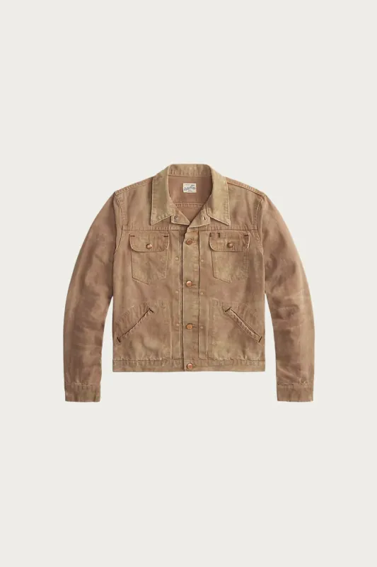 Ranch Hand Cotton Canvas Jacket - Distressed Mauve made by RRL