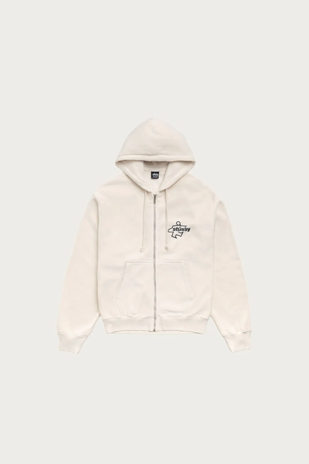 Surf Size Garment Dyed Zip Hood - Bone sold by Canoe Club