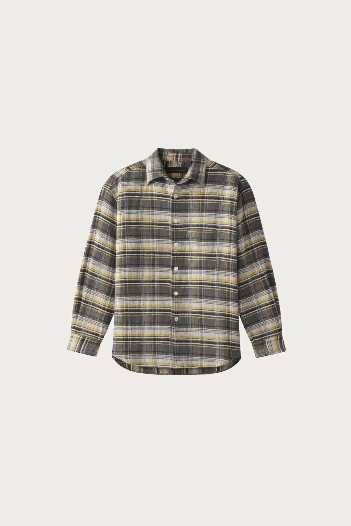 Plaid Button Down Shirt - Grey Plaid sold by Canoe Club
