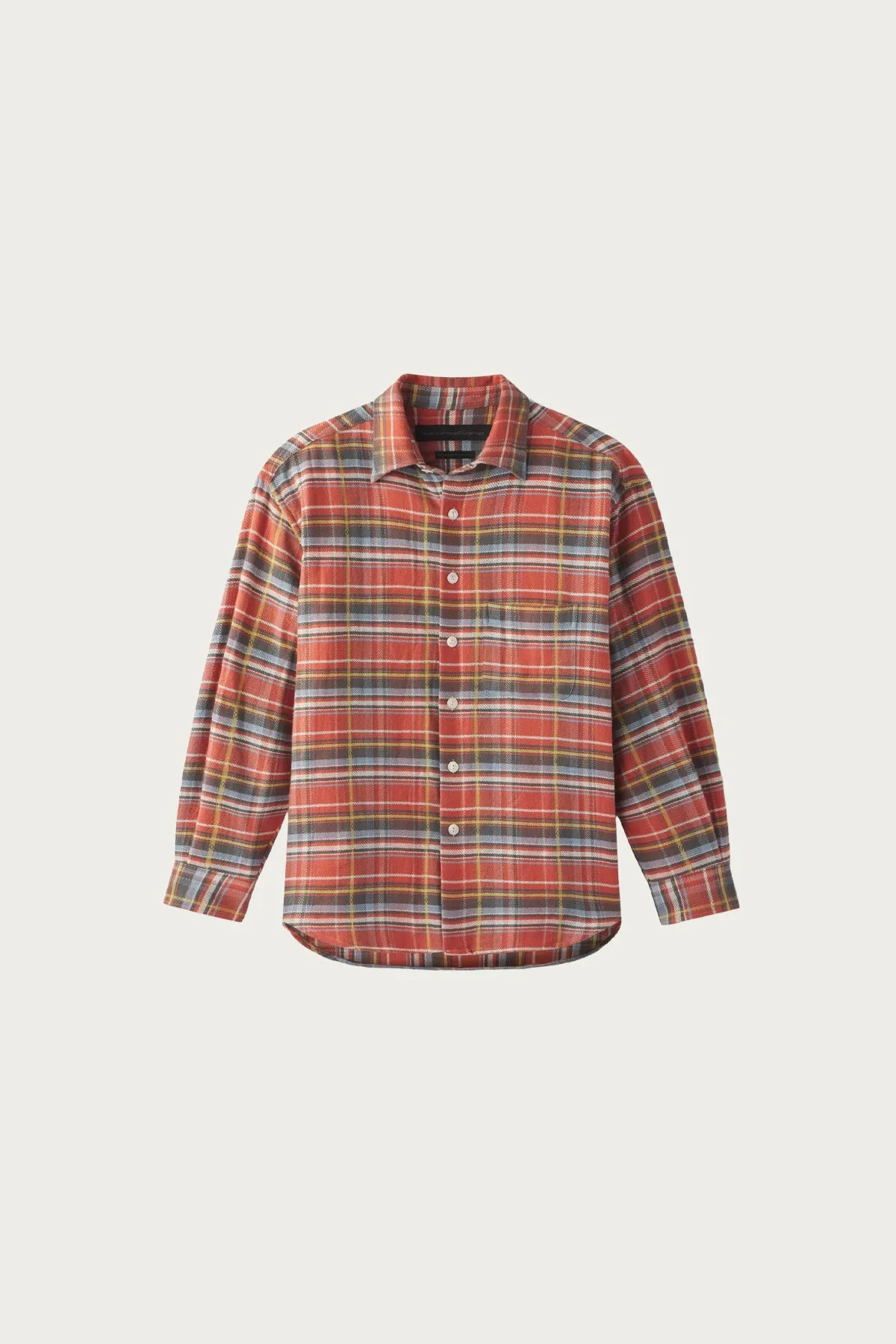 Plaid Button Down Shirt - Brick Plaid sold by Canoe Club