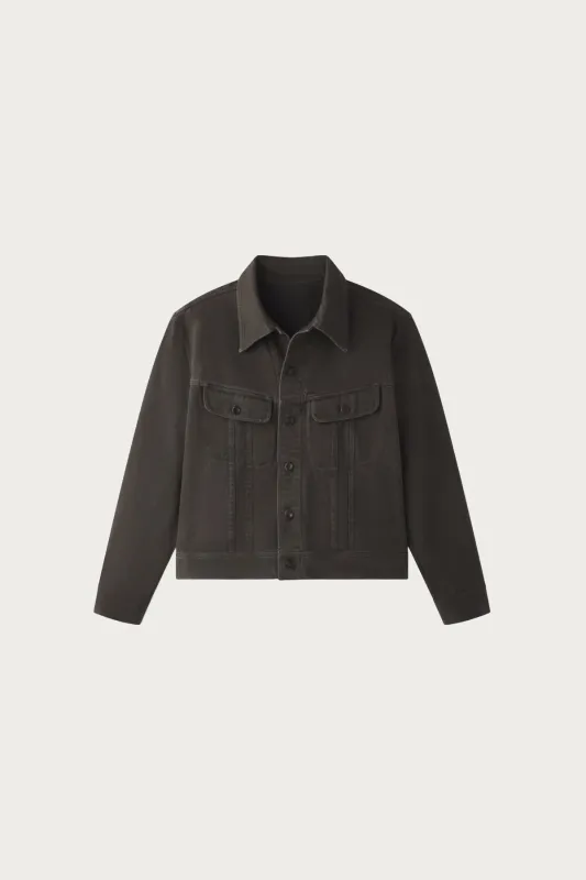 Sulphur Dyed Trucker Jacket - Granite made by Canoe Club