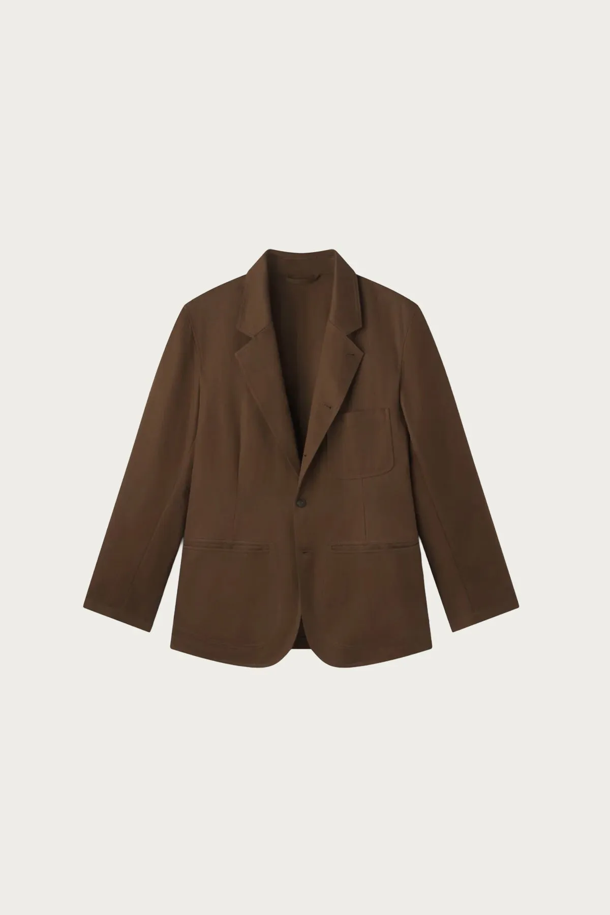 Cotton Linen Suit Jacket - Brown sold by Canoe Club