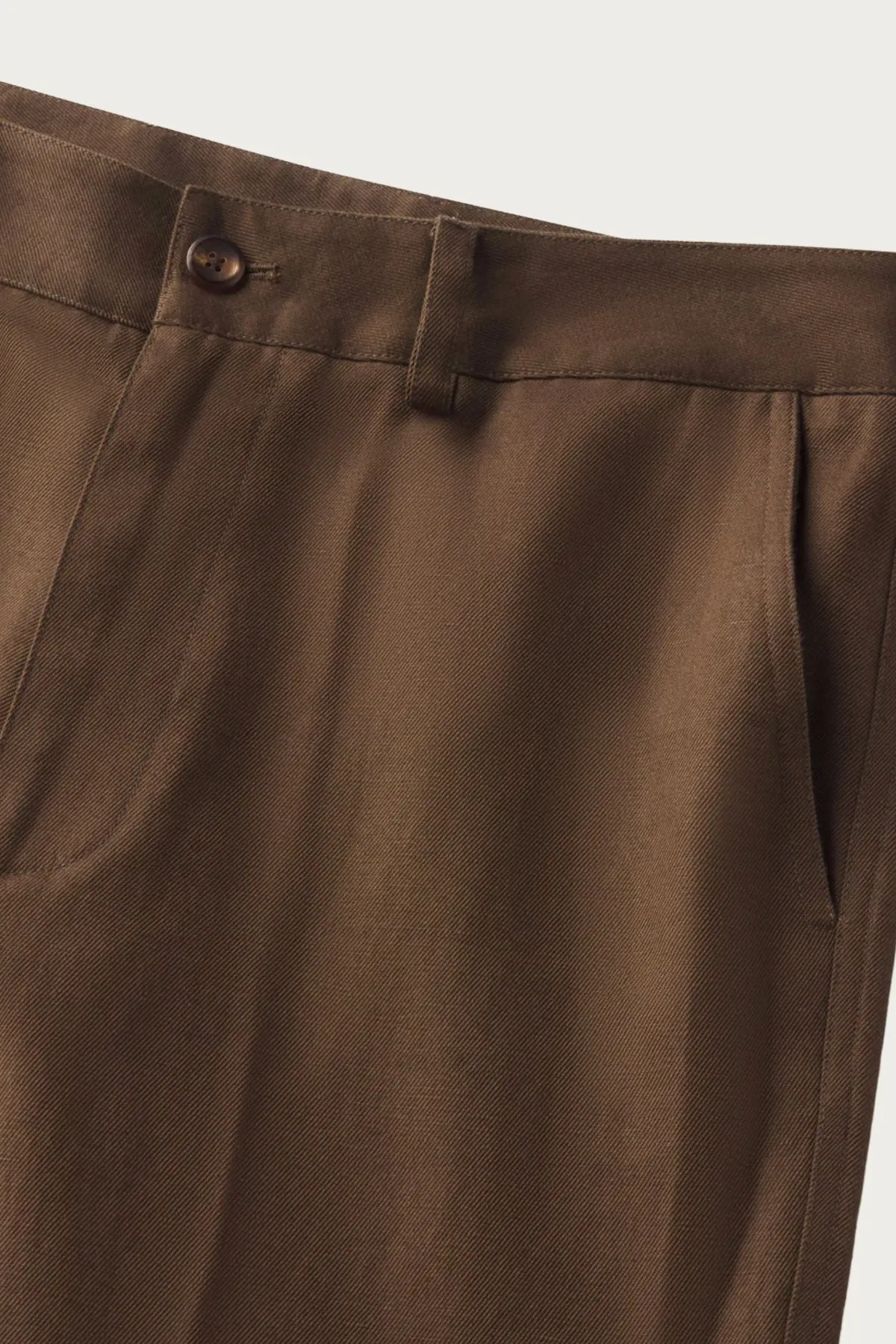 Cotton Linen Flat Front Pant - Brown sold by Canoe Club product image thumbnail 2