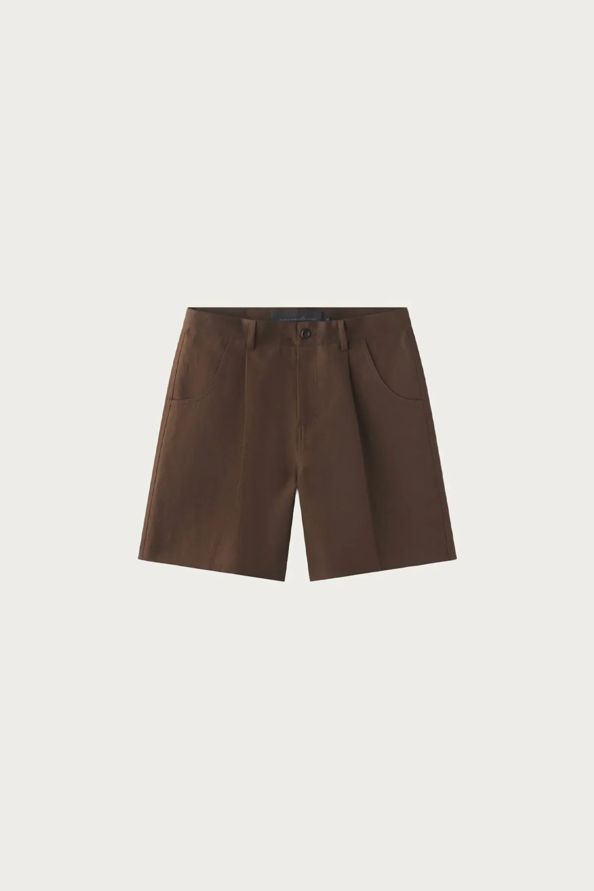 Cotton Linen Short - Brown sold by Canoe Club