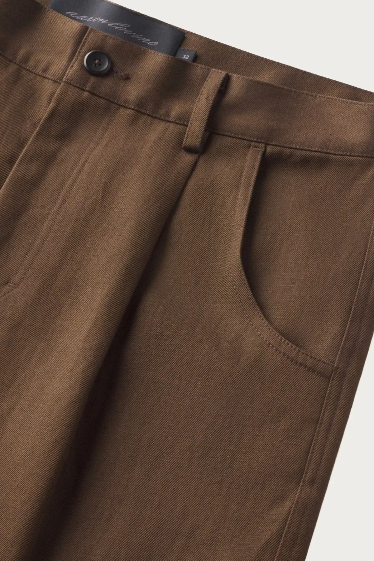 Cotton Linen Short - Brown sold by Canoe Club product image thumbnail 3