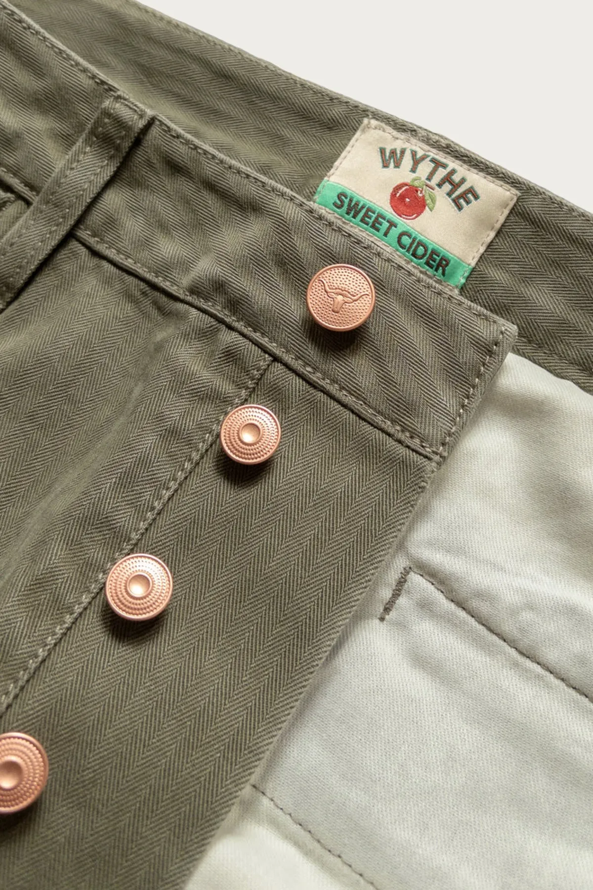 Japanese HBT Chinos - Faded Olive sold by Canoe Club product image thumbnail 2