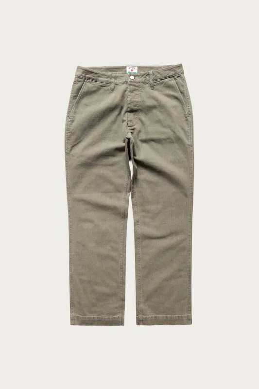 Japanese HBT Chinos - Faded Olive made by Wythe NY