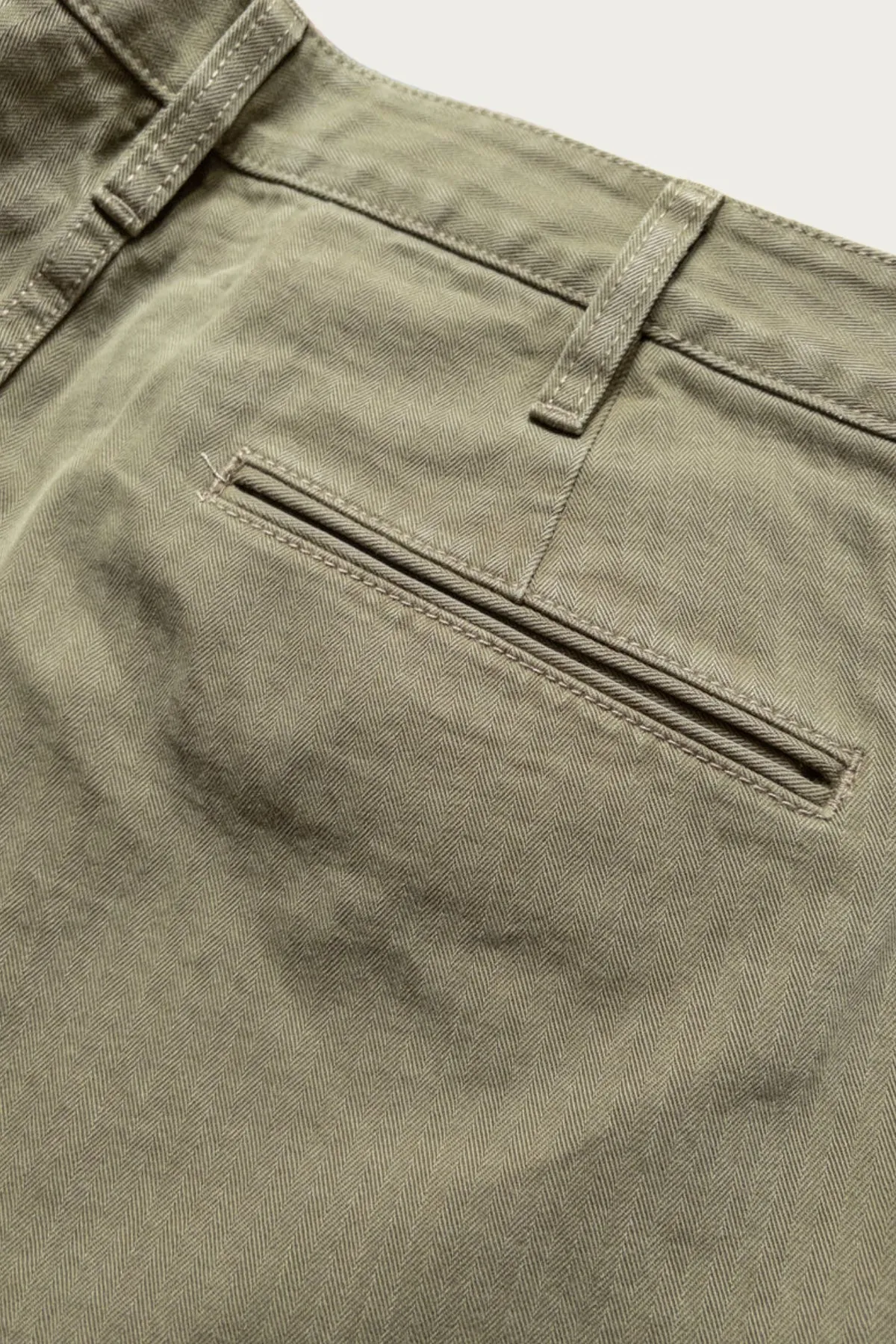Japanese HBT Chinos - Faded Olive sold by Canoe Club product image thumbnail 3