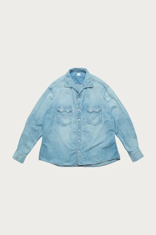C.T.L. Comfort Denim Shirt - Light Indigo made by Cottle