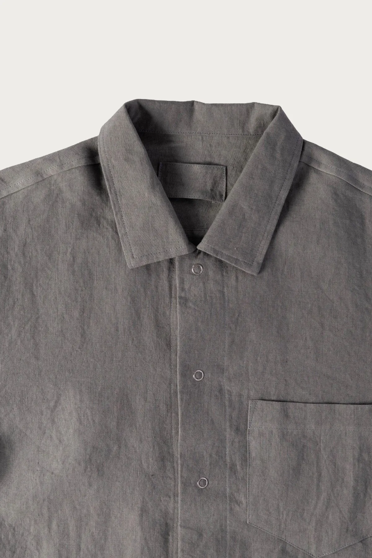 Workshop Shirt - Flint Belgian Linen sold by Canoe Club product image thumbnail 2