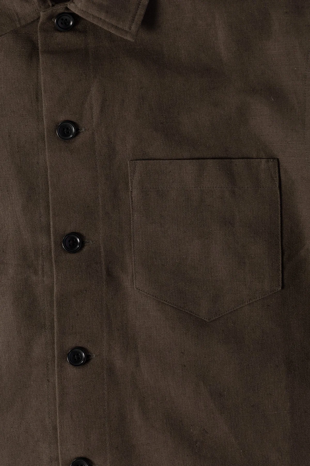 Travail Shirt - Coffee Grounds Belgian Linen sold by Canoe Club product image thumbnail 3