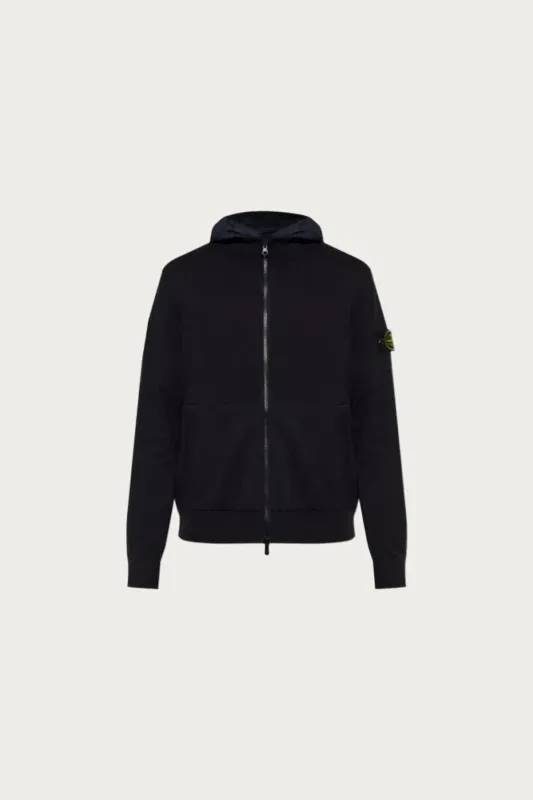 Reversible Zip Hoodie - Black/Navy made by Stone Island