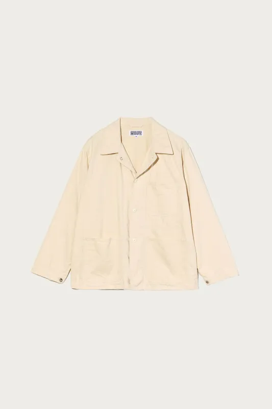 Utility Jacket - Natural 7oz Cotton HB Twill made by Canoe Club