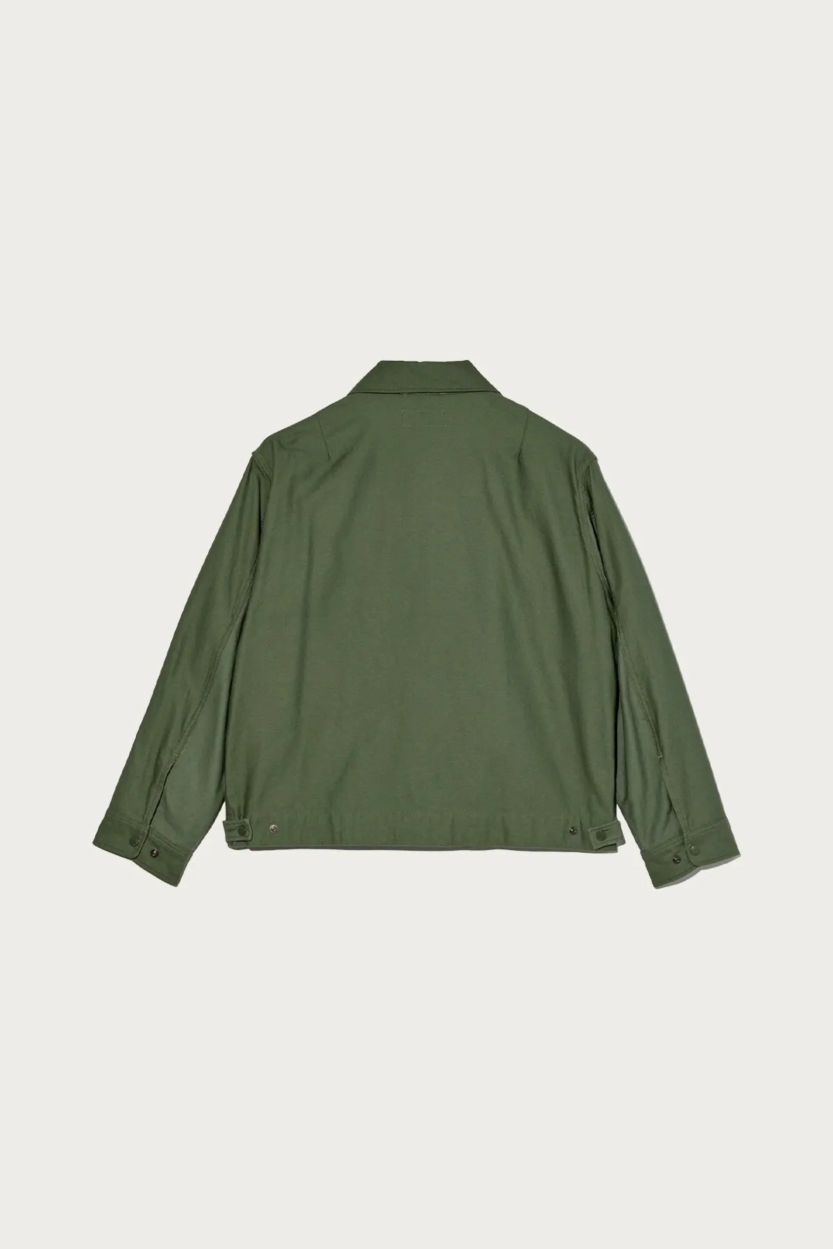 Short Jacket - Olive Cotton Reversed Sateen sold by Canoe Club product image thumbnail 2