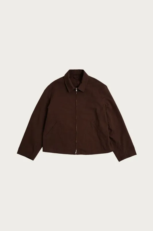 Site Jacket - Dark Brown Cotton Wool Twill made by James Coward
