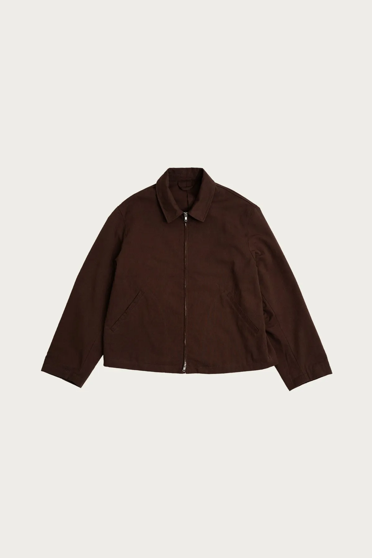 Site Jacket - Dark Brown Cotton Wool Twill sold by Canoe Club