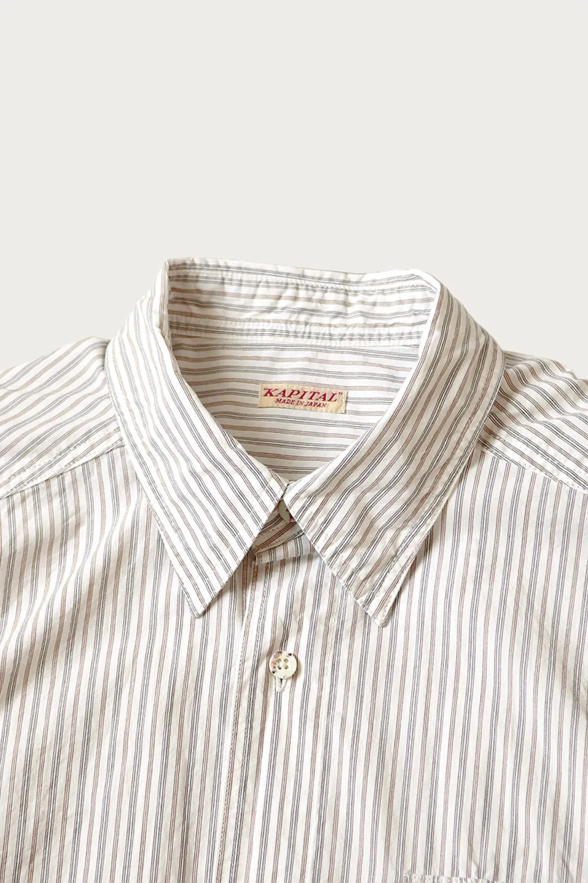 Cotton Stripe CABIN Work Shirt - White sold by Canoe Club product image thumbnail 3