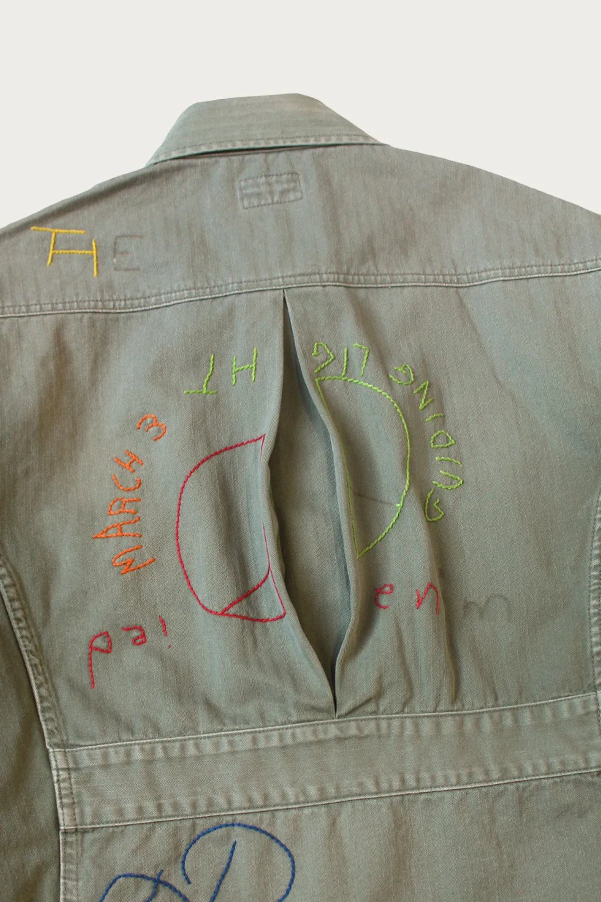 Herringbone HUNTER Drizzler JKT (Memorial Embroidery) - Khaki sold by Canoe Club product image thumbnail 4