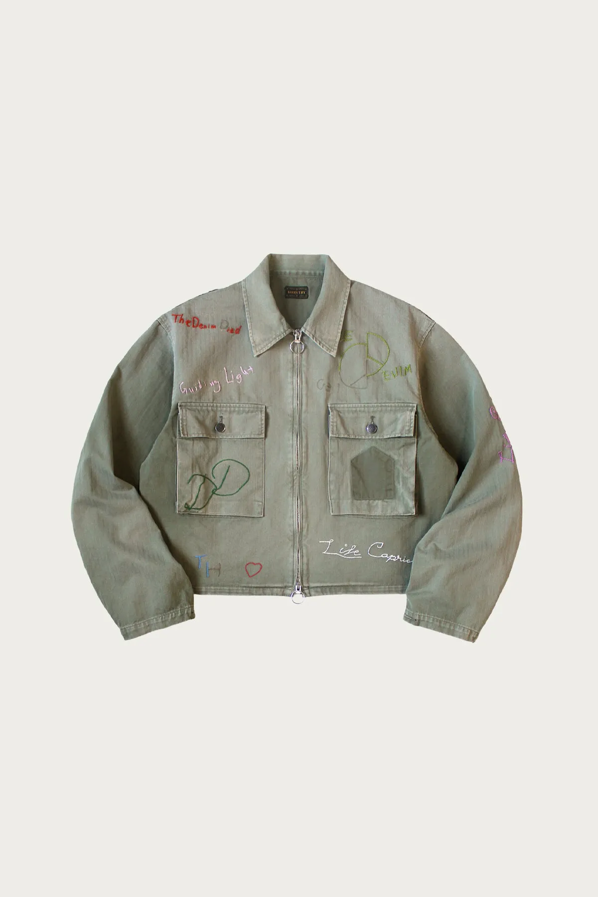 Herringbone HUNTER Drizzler JKT (Memorial Embroidery) - Khaki sold by Canoe Club