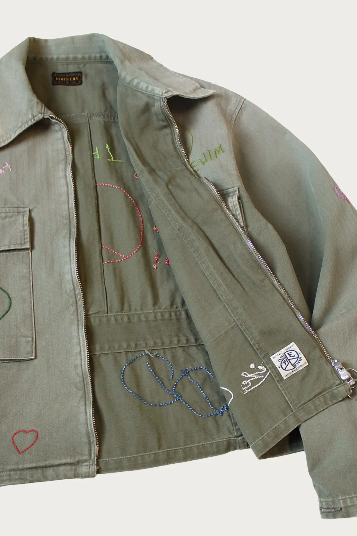 Herringbone HUNTER Drizzler JKT (Memorial Embroidery) - Khaki sold by Canoe Club product image thumbnail 5