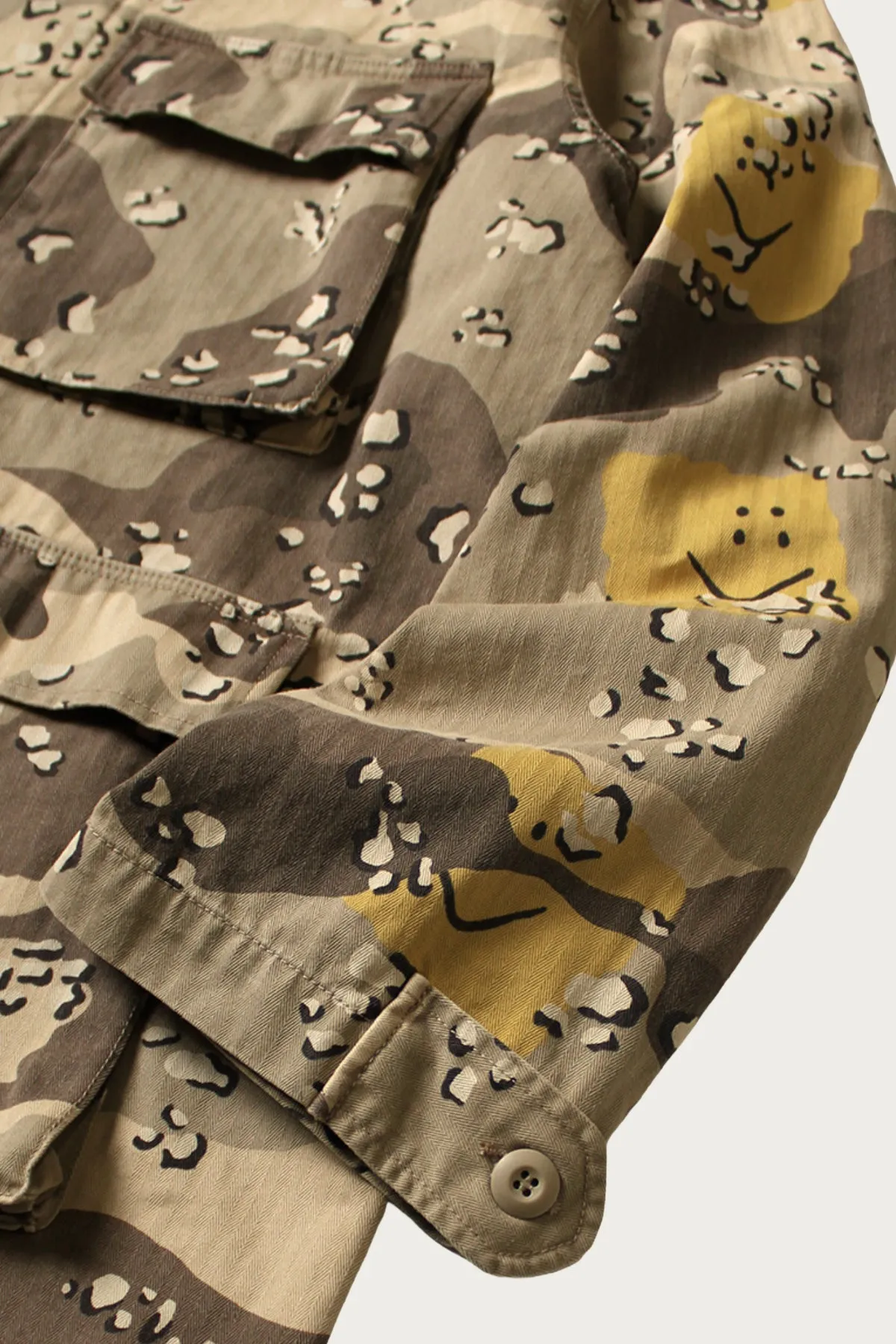 Cotton Herringbone CHOCO-CHIP Camo ARMY JKT - Beige sold by Canoe Club product image thumbnail 4