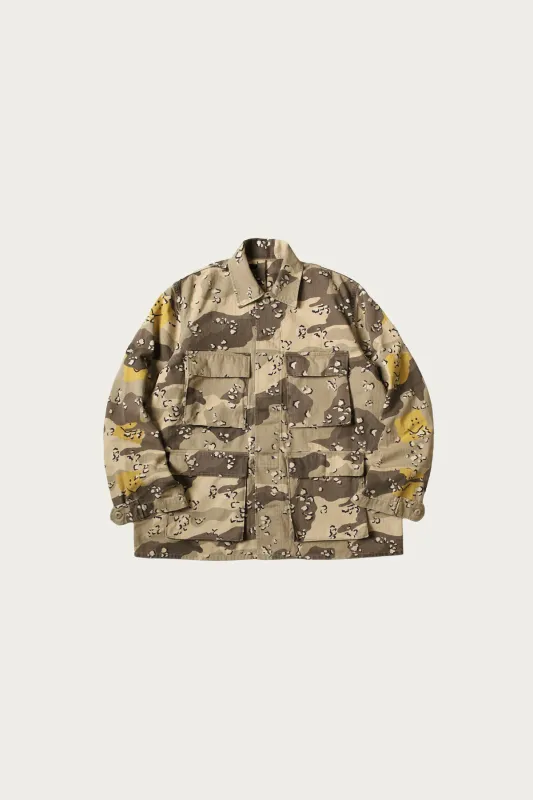 Cotton Herringbone CHOCO-CHIP Camo ARMY JKT - Beige made by Kapital