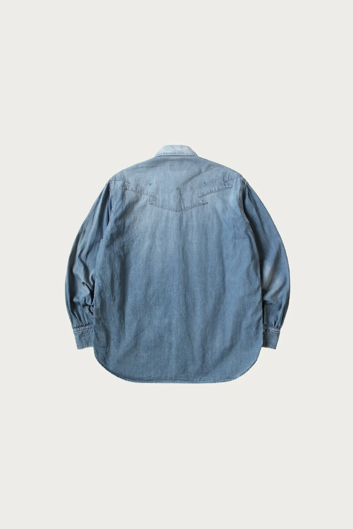 8oz Denim THUNDERBIRD HUSKY Western Shirt (PRO) - Indigo sold by Canoe Club product image thumbnail 2